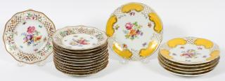 Appraisal: SCHUMANN DRESDEN PORCELAIN DESSERT PLATES SCHUMANN DRESDEN PORCELAIN DESSERT PLATES