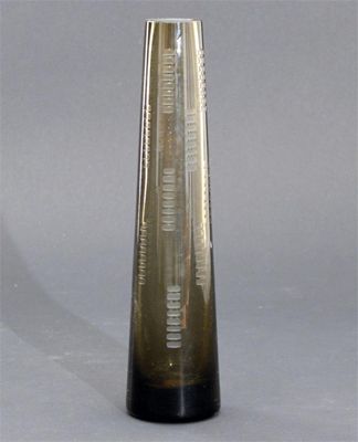 Appraisal: A cut glass vase in the style of Jean Luce