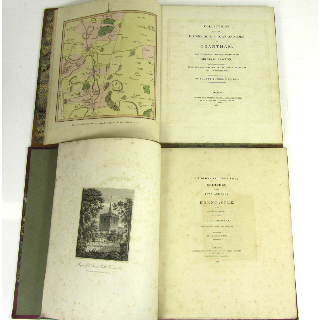 Appraisal: Lincolnshire volumes comprising Turnor Edmund Collections for the History of