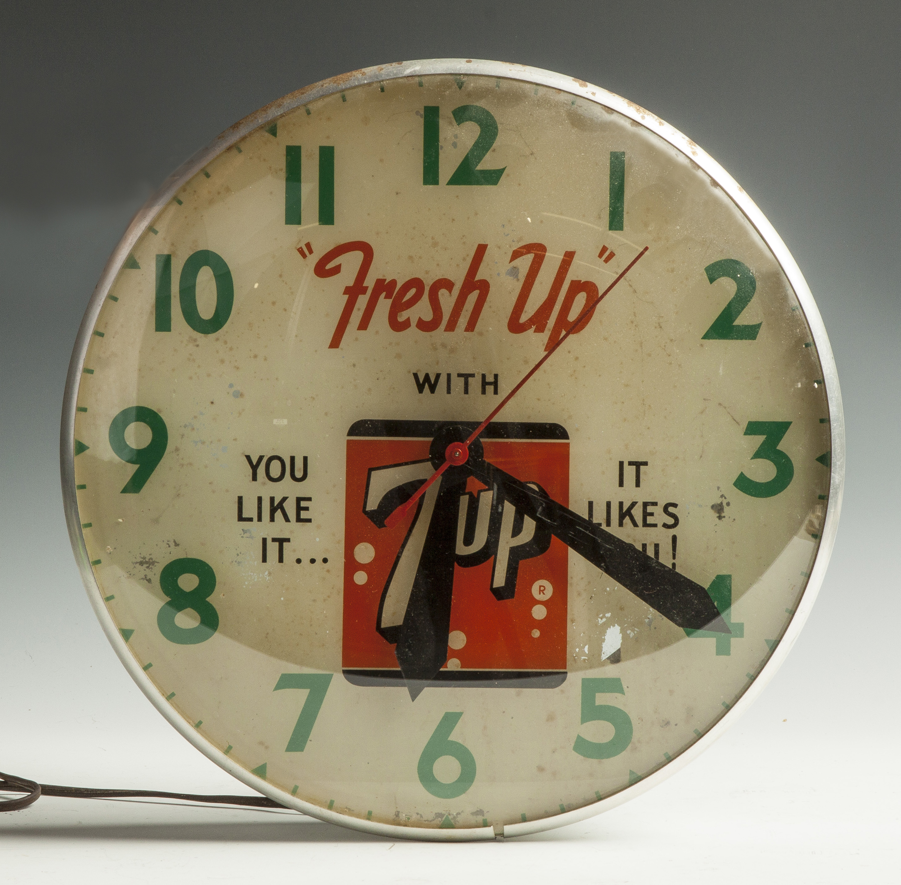 Appraisal: Electric -Up Reverse Painted Advertising Clock