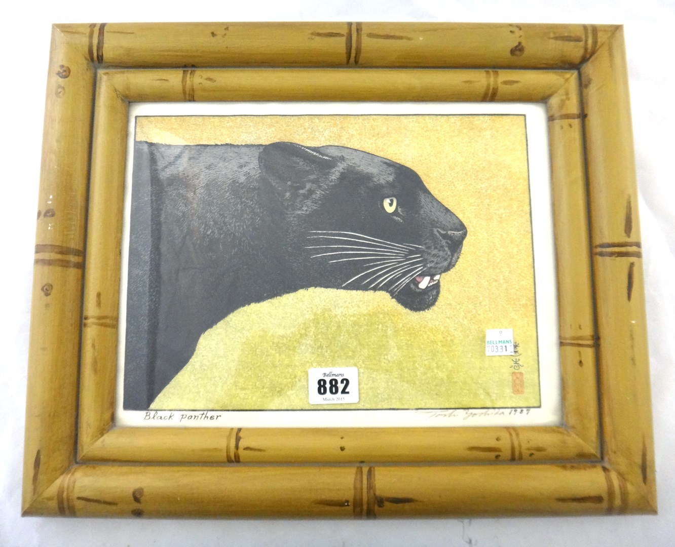 Appraisal: Toshi Yoshida - Two Japanese woodblock prints Black Panther' and