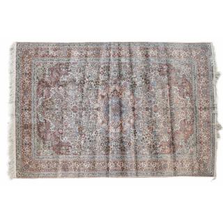 Appraisal: Chinese Silk Rug Chinese silk rug with silk foundation Corner