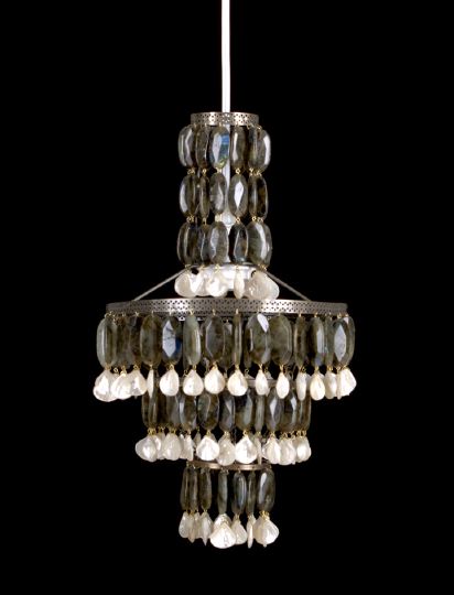 Appraisal: Sophisticated Small Hall Chandelier of graduated annular form richly dressed