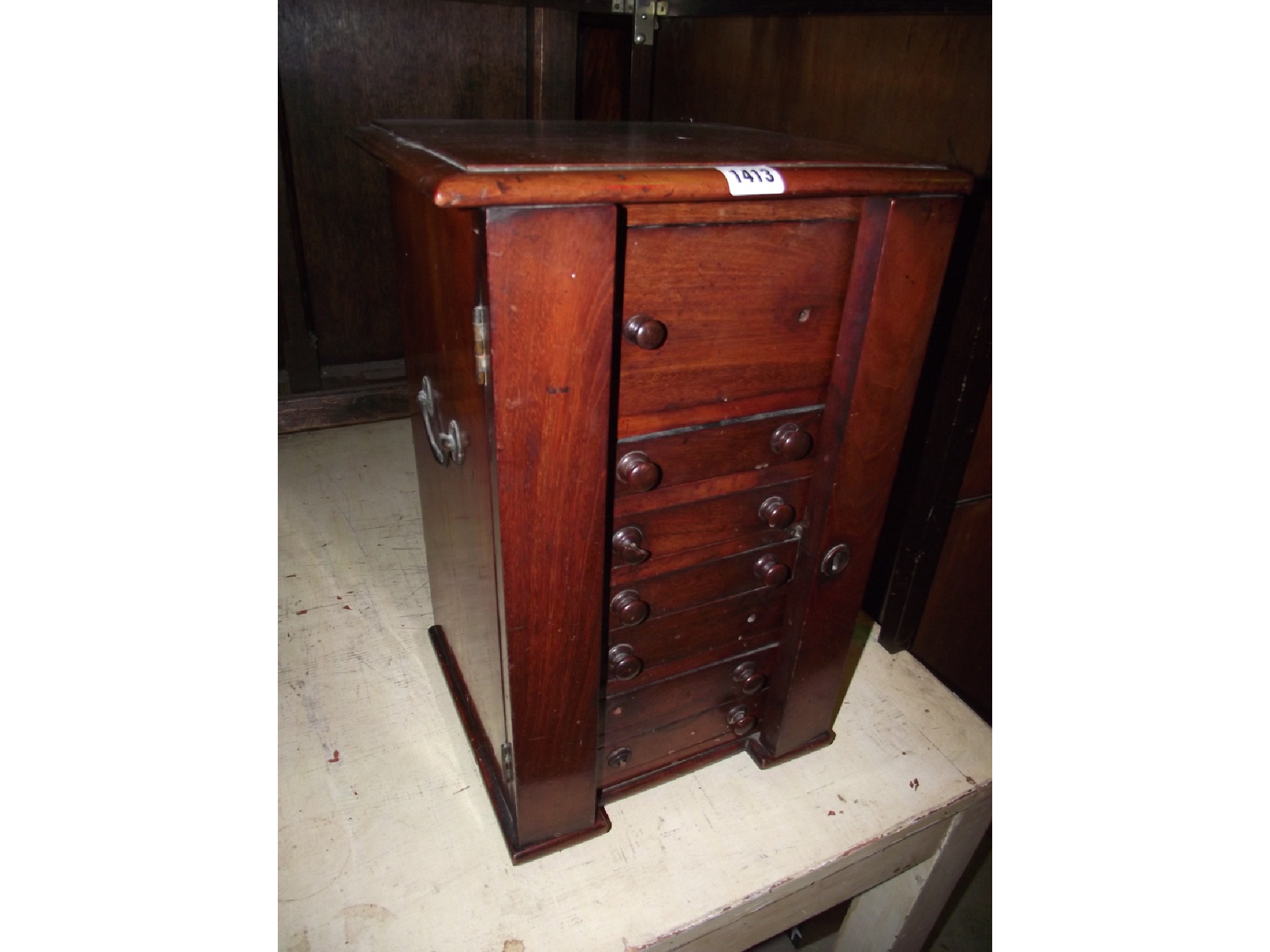 Appraisal: A th century mahogany apprentice piece in the form of