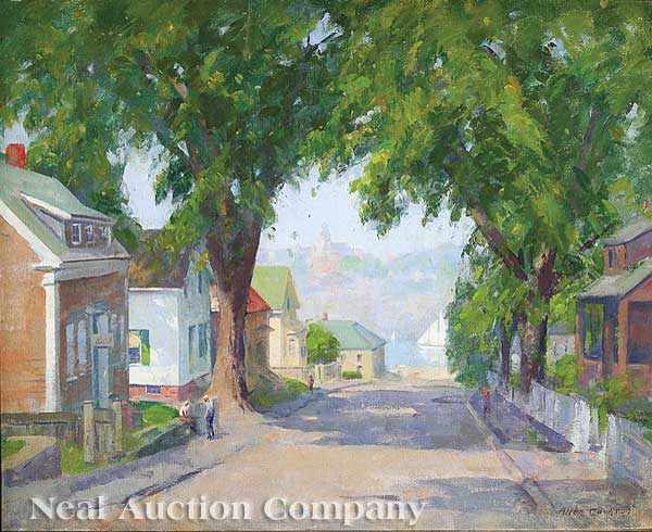 Appraisal: Allan Dean Cochran American - Plum Street Gloucester Mass oil