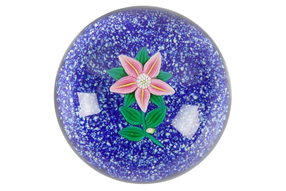 Appraisal: PAUL YSART GLASS PAPERWEIGHTwith interior signature cane PY inches diameter