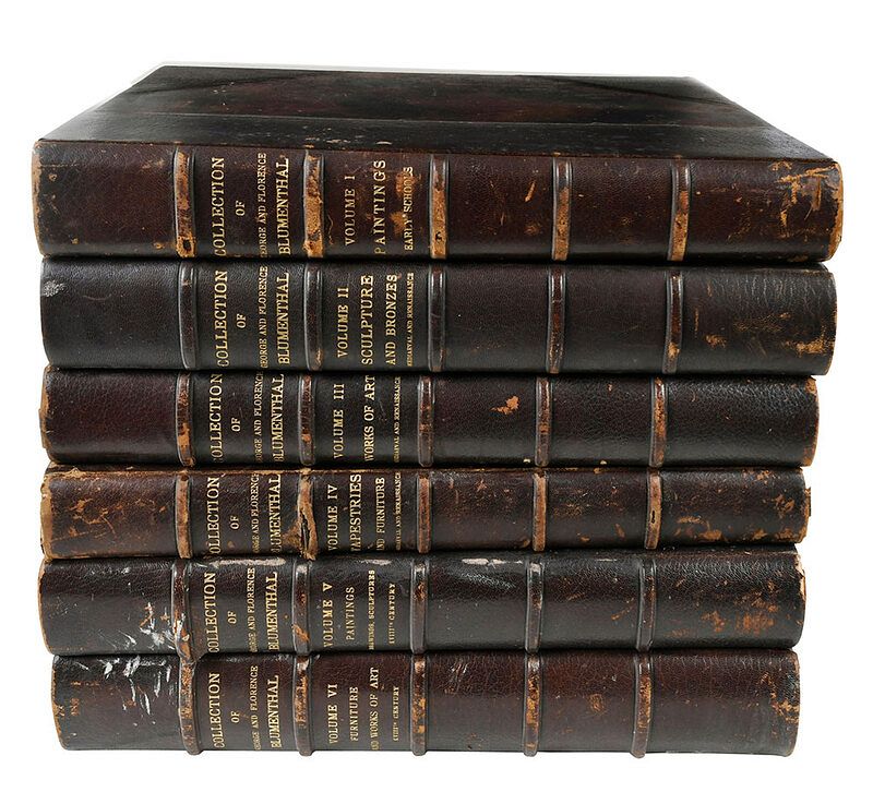 Appraisal: Leather Volumes Blumenthal Collection Catalogue of the Collection of George