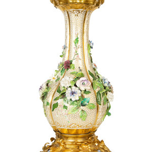 Appraisal: A Large French Gilt Bronze Mounted Porcelain Vase th Century