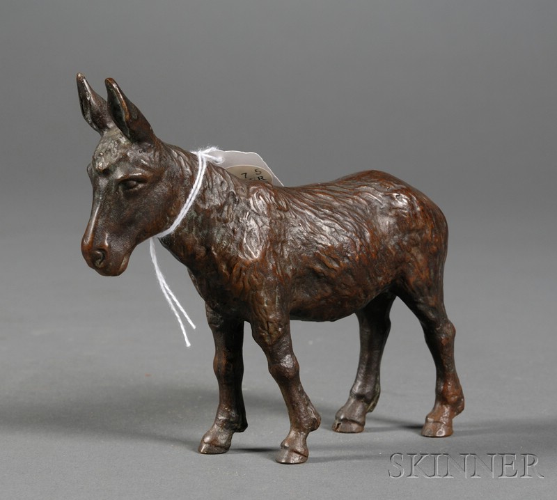 Appraisal: Max LeVerrier French fl - Bronze Model of a Donkey