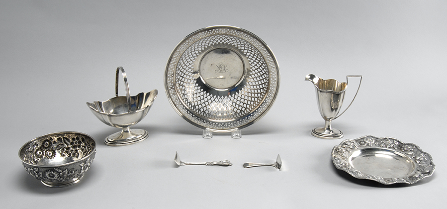 Appraisal: SEVEN PIECES OF AMERICAN SILVER HOLLOWWARE AND FLATWARE A child's