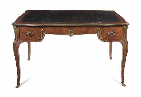 Appraisal: A Louis XVI Style Gilt Bronze Mounted Bureau Plat having