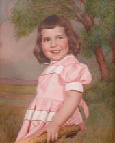 Appraisal: A Hand Colored Portrait ca A hand painted photograph in