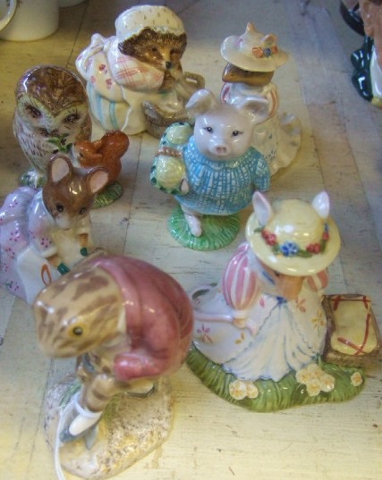 Appraisal: Seven Beatrix Potter porcelain figures including Beswick and Royal Doulton