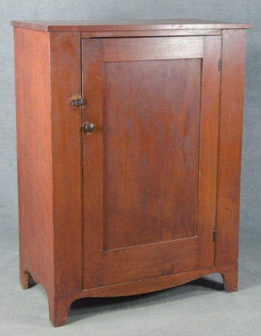 Appraisal: Primitive Storage CabinetHaving single paneled door Stained maple case with