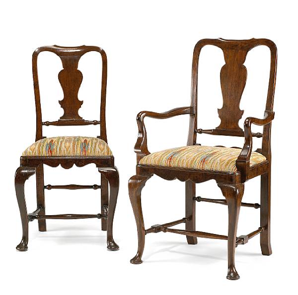 Appraisal: Furniture Comprising two armchairs and six side chairs each with