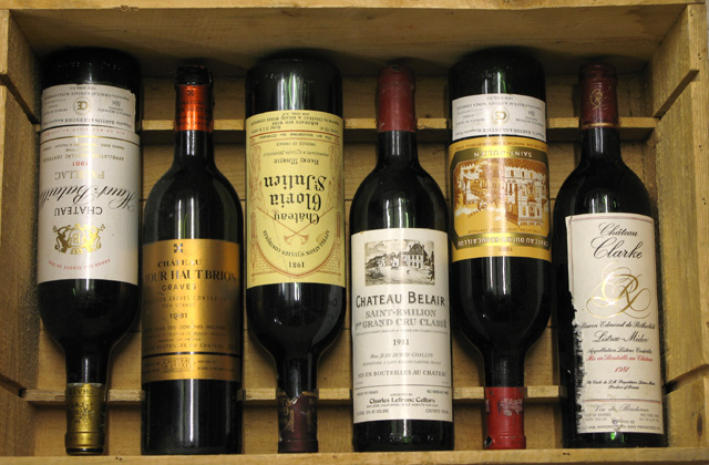 Appraisal: SEVEN BOTTLES OF VINTAGE FRENCH RED BORDEAUX WINE Chateau Haut