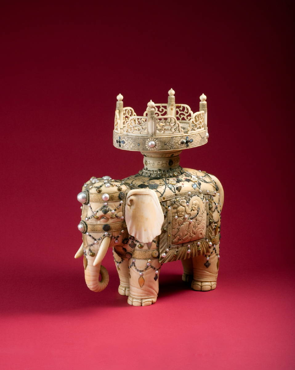 Appraisal: JAPANESE CARVED IVORY FIGURE OF AN ELEPHANT MEIJI PERIOD LATE