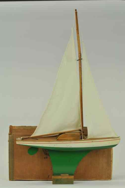 Appraisal: SCHOENHUT WOODEN HULL YACHT WITH BOX U S A C