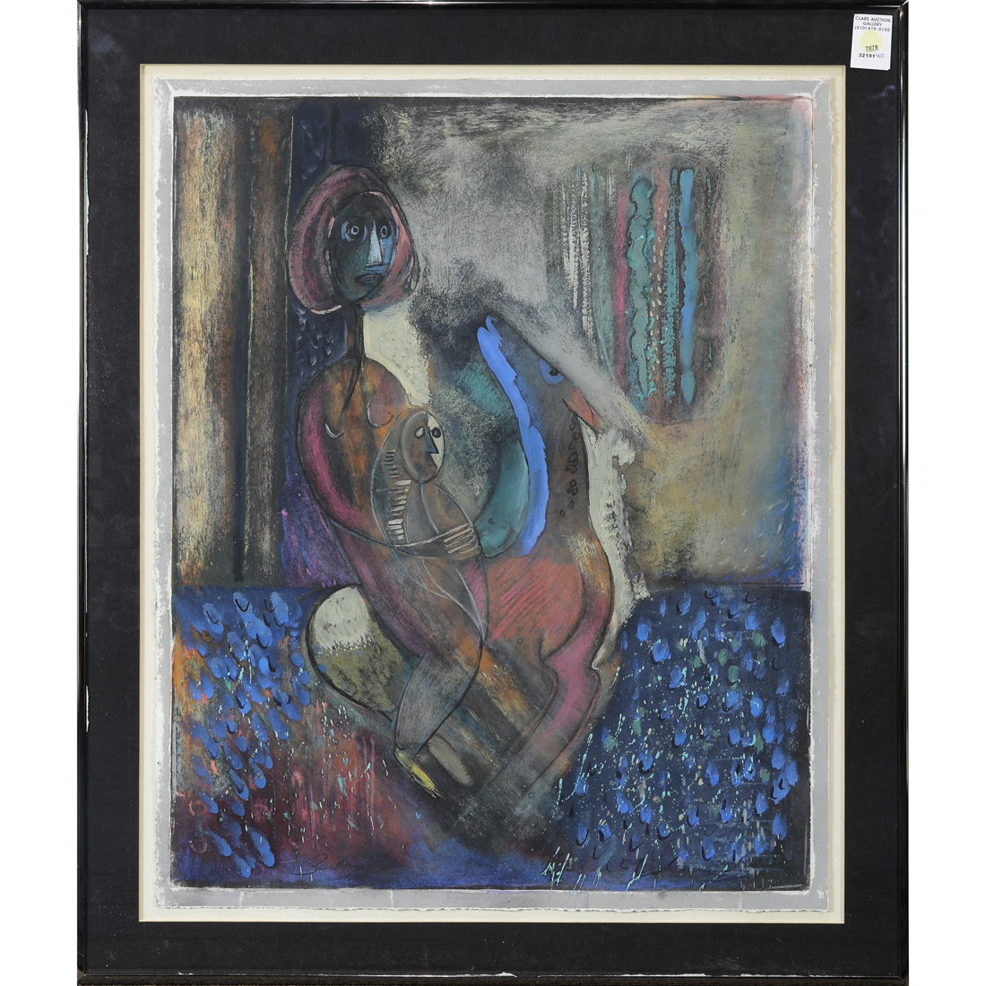 Appraisal: MIXED MEDIA MARY ZARBANO Mary Zarbano American th century Mother