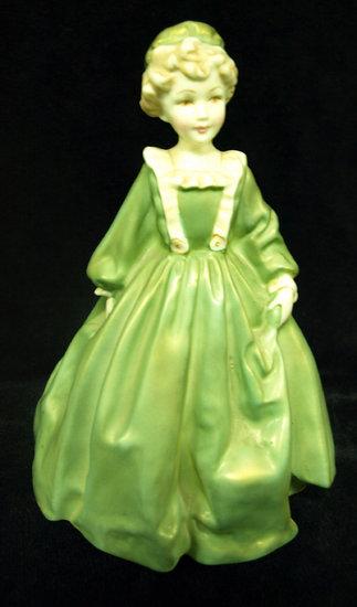 Appraisal: A Royal Worcester figure Grandmother's Dress green and gilded No