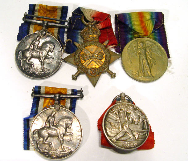 Appraisal: World War I family medal group comprising - Star War