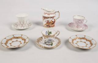 Appraisal: PIECE MISCELLANEOUS TRAY LOT CONSISTING OF MEISSEN GOLD ENCRUSTED SAUCERS