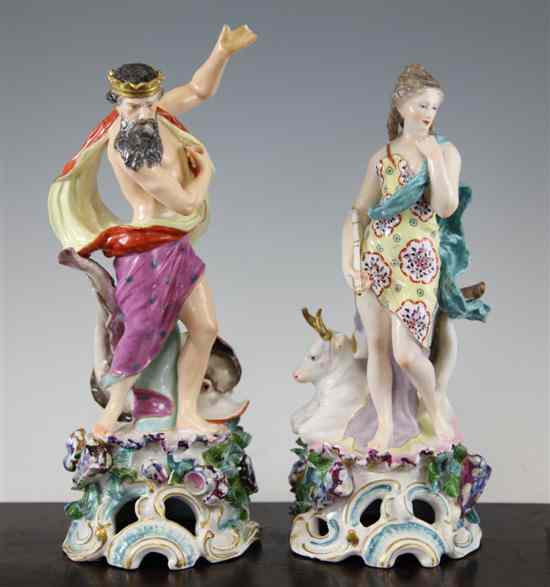 Appraisal: Two Samson porcelain models of Neptune and Europa and the