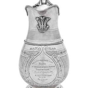 Appraisal: An American Coin Silver Presentation Water Pitcher of Yacht Racing