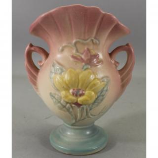 Appraisal: Vintage Roseville Pottery Double Handled Vase Vintage Roseville Pottery Double