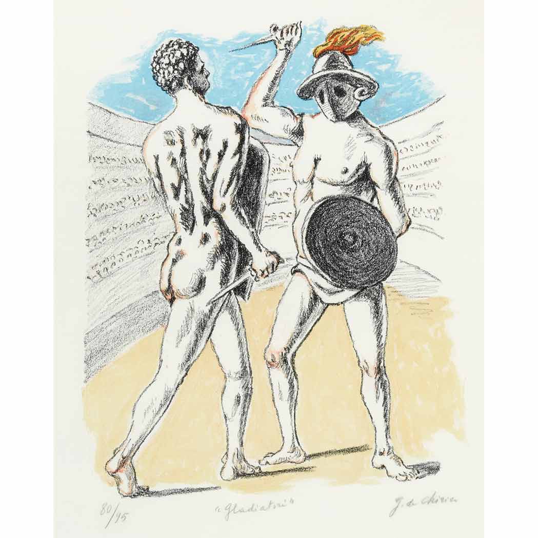 Appraisal: Georgio de Chirico - GLADIATORE NOT IN CIRANNA Color lithograph