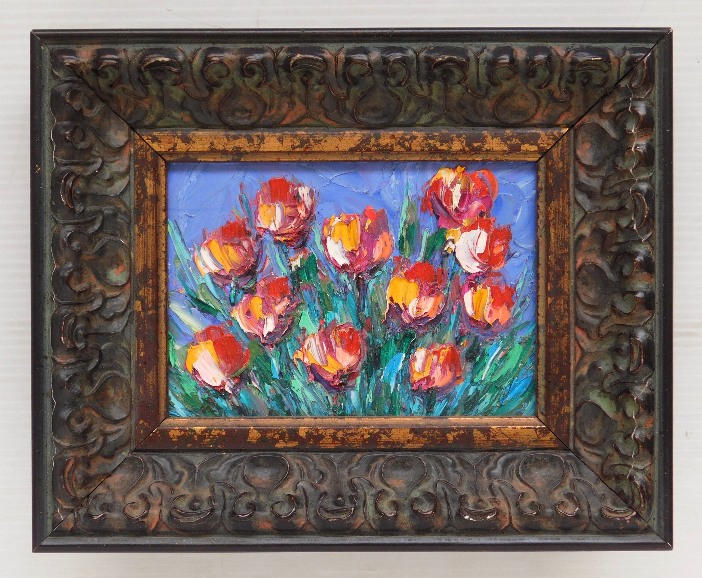 Appraisal: Deborah Gold American th st c Floral Study- oil on