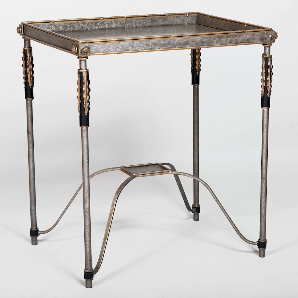 Appraisal: Modern Metal and Gilt-Metal Table x x in Condition Some