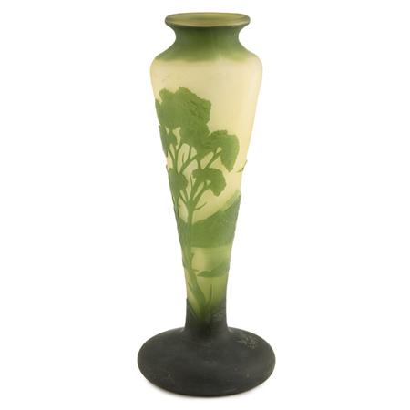 Appraisal: Daum Acid Etched Cameo Glass Vase Estimate -