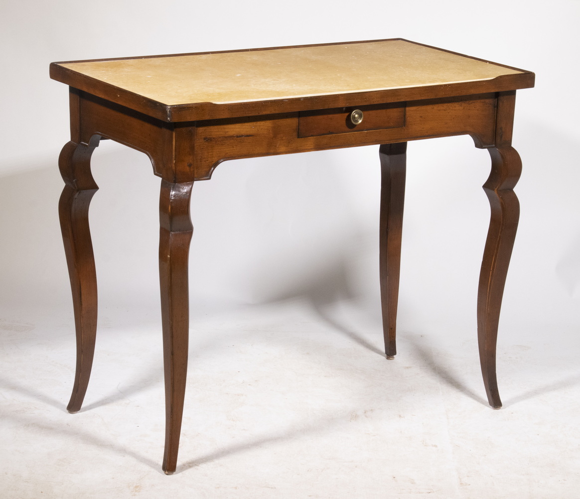 Appraisal: FRENCH WRITING TABLE th c Walnut Writing Table with inset