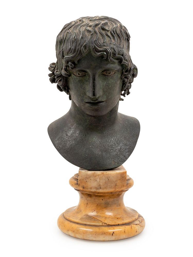 Appraisal: A Continental Bronze Head of Alexander After the Roman Antique