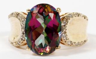 Appraisal: CT SYNTHETIC ALEXANDRITE KT GOLD RING CT SYNTHETIC ALEXANDRITE KT