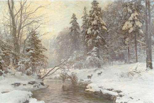 Appraisal: ANDERSEN-LUNDBY ANDERS Lundby - Copenhagen Winter landscape Oil on canvas