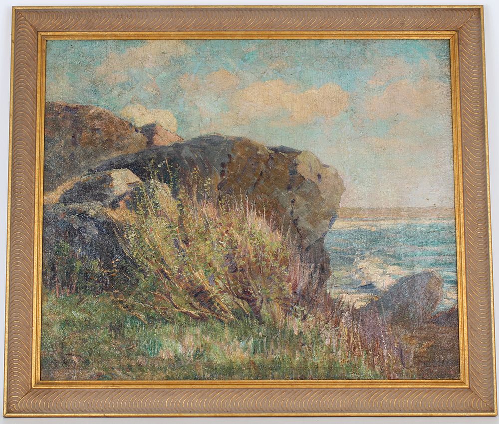 Appraisal: American School Impressionist Coastal Seascape American School Impressionist Coastal Seascape