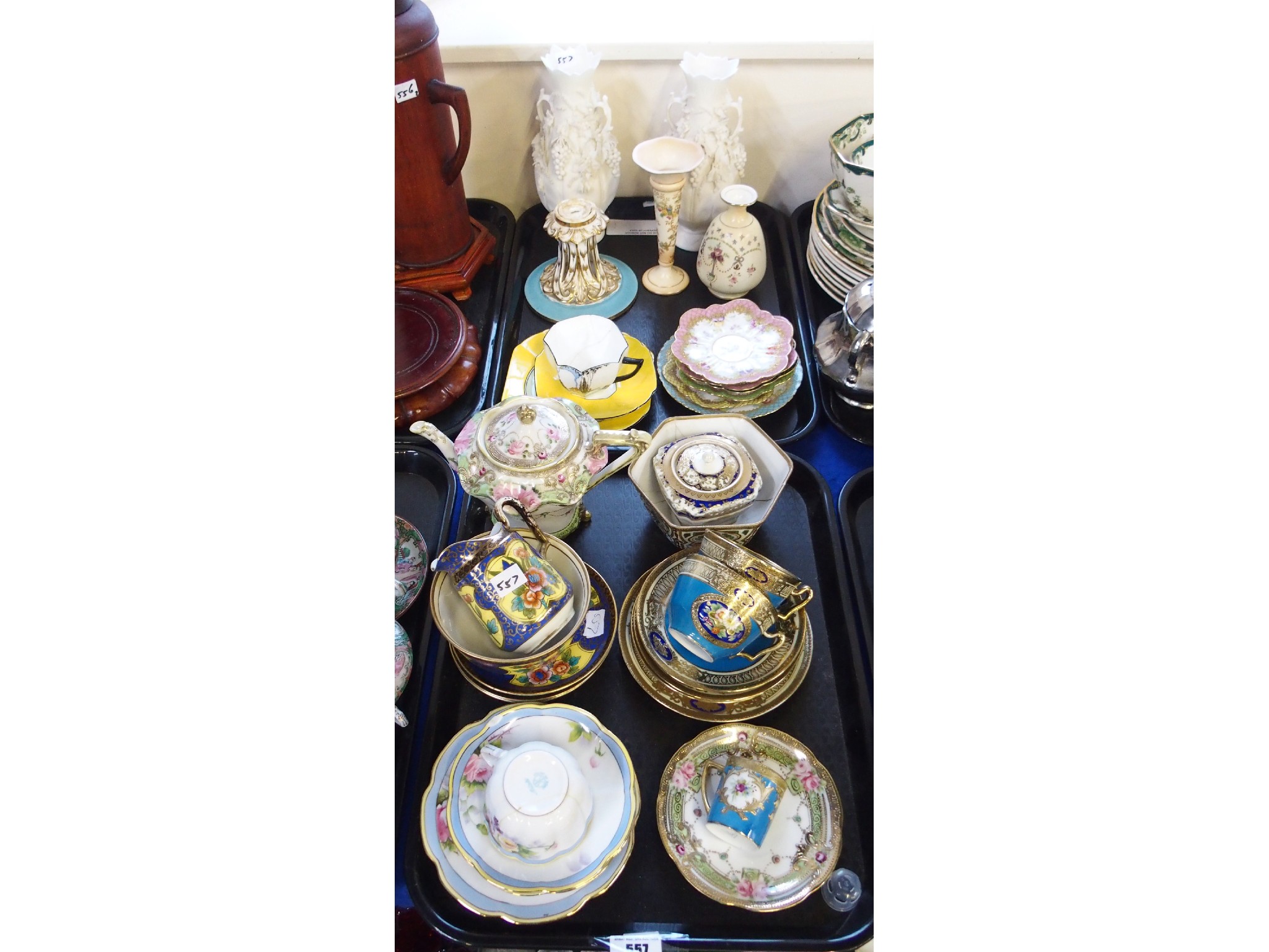 Appraisal: Two tray lots to include Noritake teawares -cups saucers milk