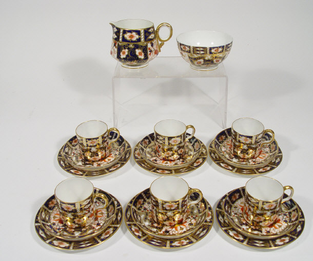 Appraisal: Royal Crown Derby six place coffee service the bodies hand