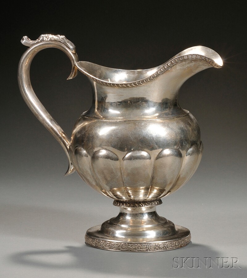 Appraisal: Silver Water Pitcher John B Jones Boston early th century