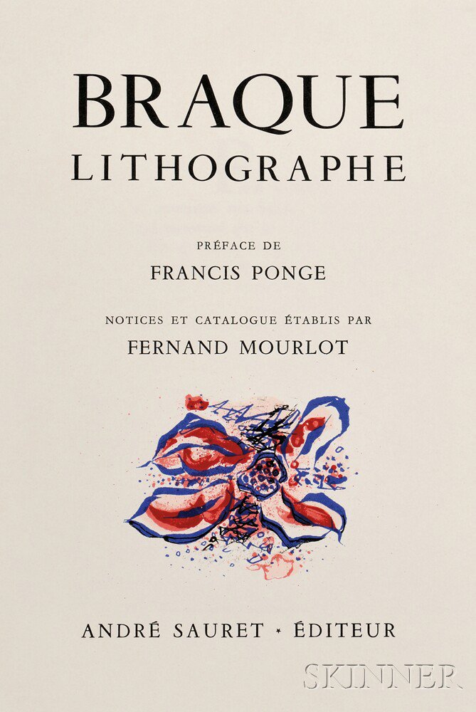 Appraisal: Georges Braque French - Braque Lithographe preface by Francis Ponge