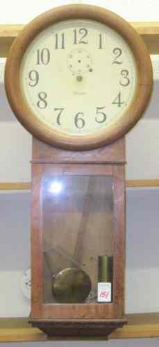 Appraisal: ANSONIA STANDARD REGULATOR WALL CLOCK Ansonia Clock Co c 's