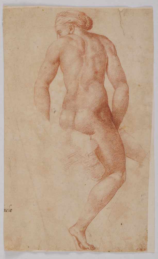 Appraisal: ITALIAN SCHOOL FIGURAL STUDY OF A FEMALE NUDE Gouache laid