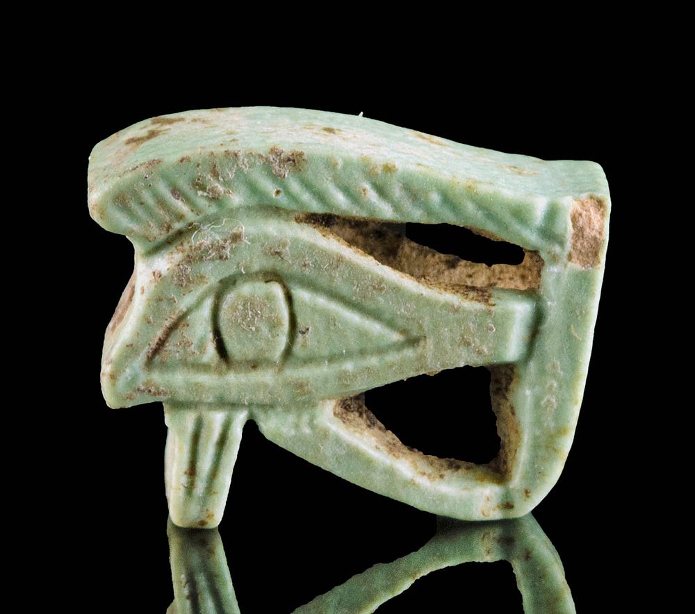 Appraisal: Egyptian Faience Eye of Horus Wadjet Bead Originally Listed At