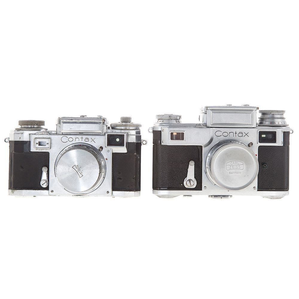 Appraisal: Two Zeiss Ikon Contax Cameras And Lenses Contax camera with