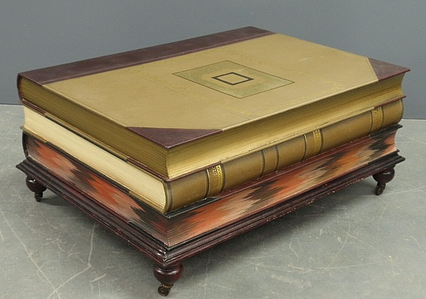 Appraisal: - Stacking book form coffee table by Maitland Smith h