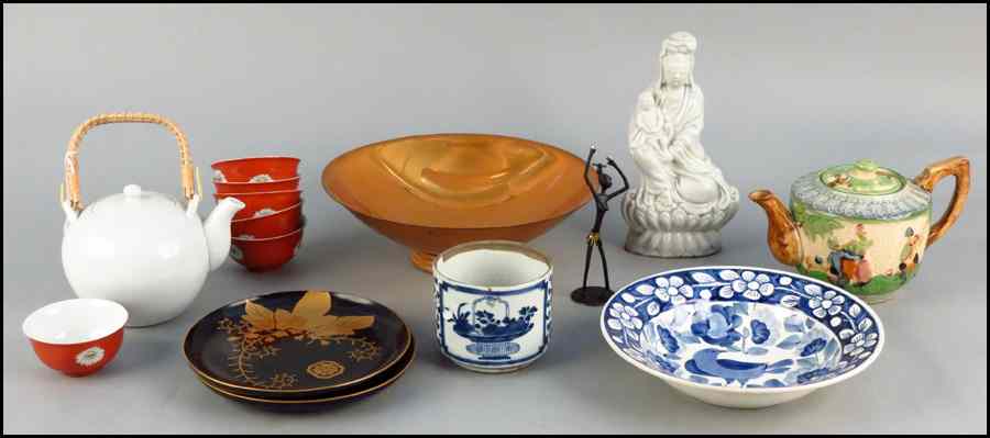 Appraisal: COLLECTION OF JAPANESE AND CHINESE PORCELAIN Comprising teapots bowls and