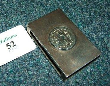 Appraisal: An Art Deco sterling matchbox cover initialled 'FCH' wide