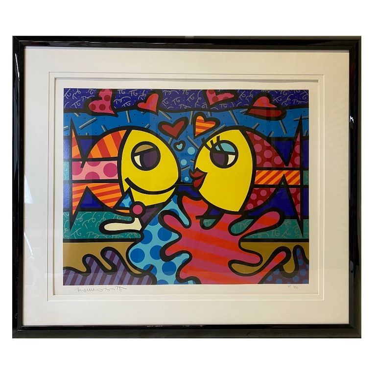 Appraisal: Romero Britto Two Loves Fish Romero Britto Two Loves Fish